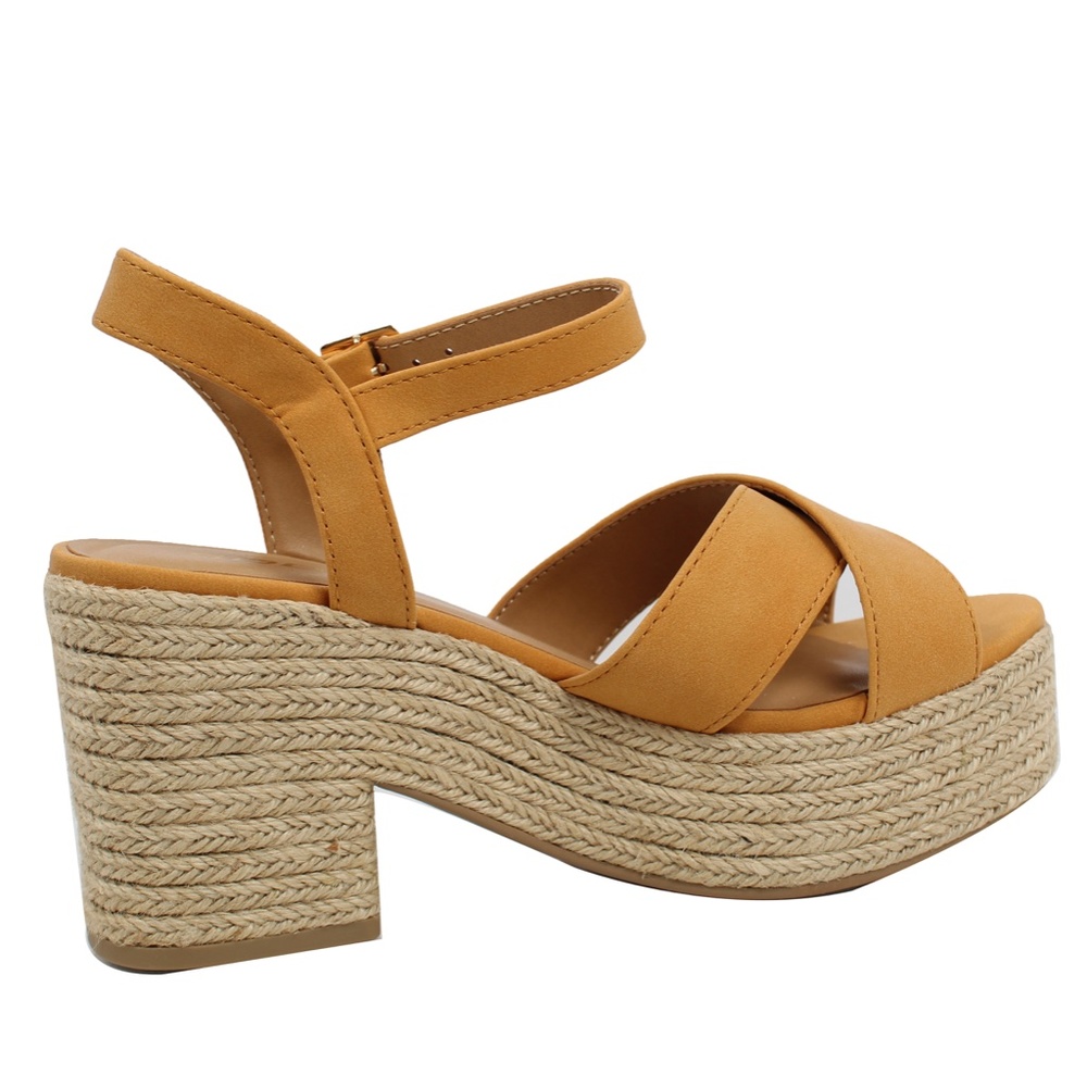 Mango Criss Cross Ankle Strap Espadrille Platform - Picture 4 of 6